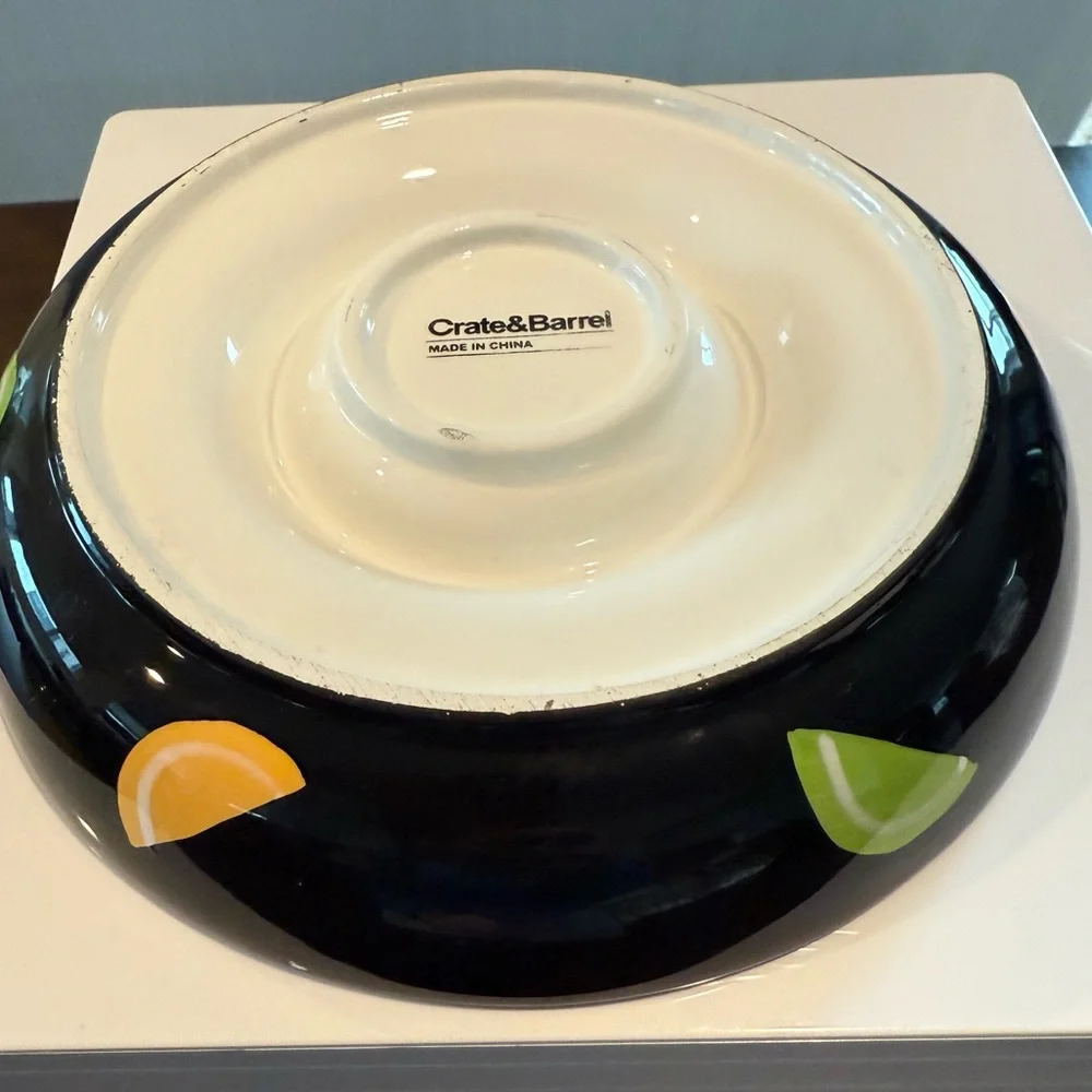 CRATE & BARREL margarita salt and lime holder